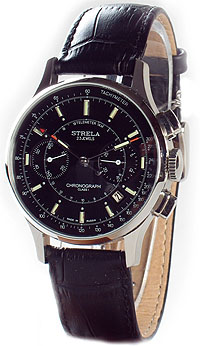 Poljot Strela Chronograph Black