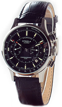 Poljot Strela Chronograph Black